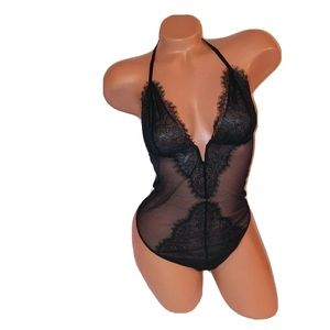 Black Victoria’s Secret Bodysuit Sexy Lingerie Size Small